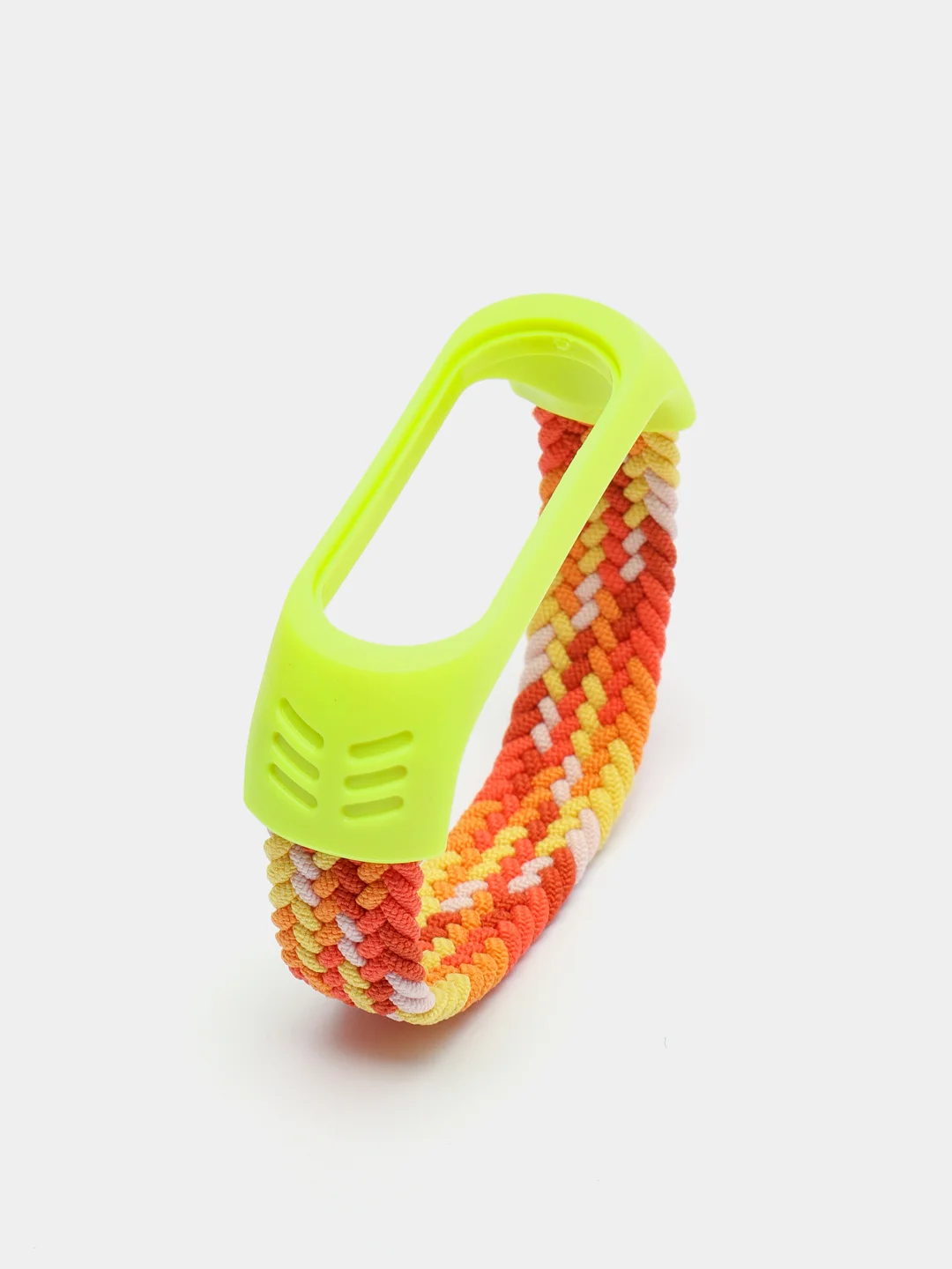 Желтый плетеный нейлоновый ремешок / монобраслет для Xiaomi Mi Band 3, 4, 5 и 6