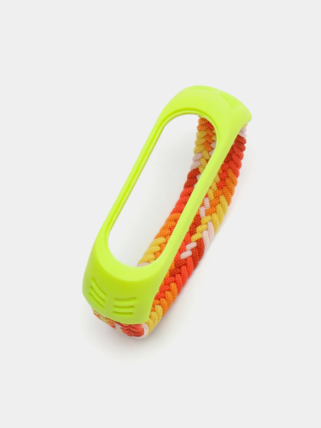 Желтый плетеный нейлоновый ремешок / монобраслет для Xiaomi Mi Band 3, 4, 5 и 6
