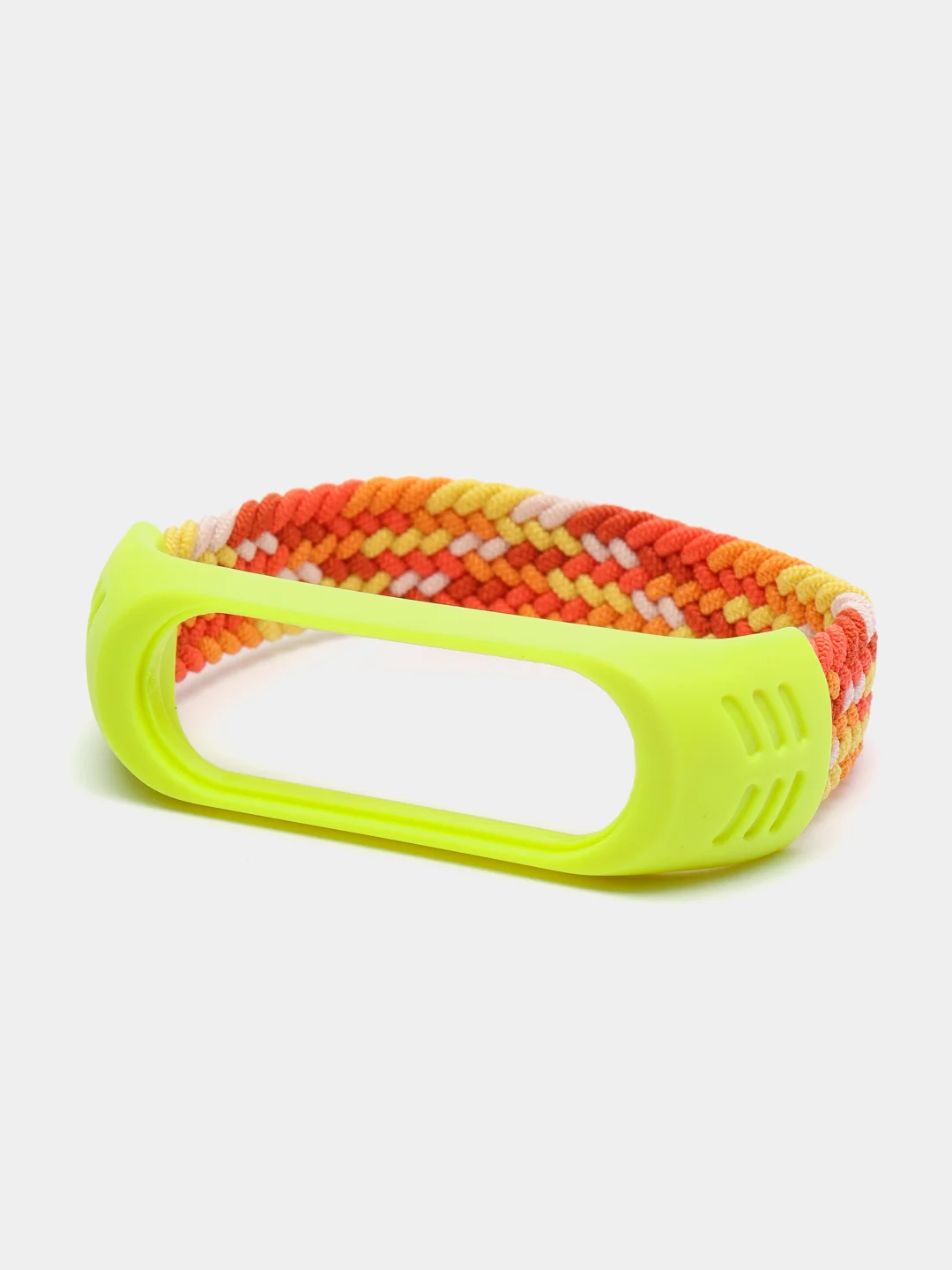Желтый плетеный нейлоновый ремешок / монобраслет для Xiaomi Mi Band 3, 4, 5 и 6