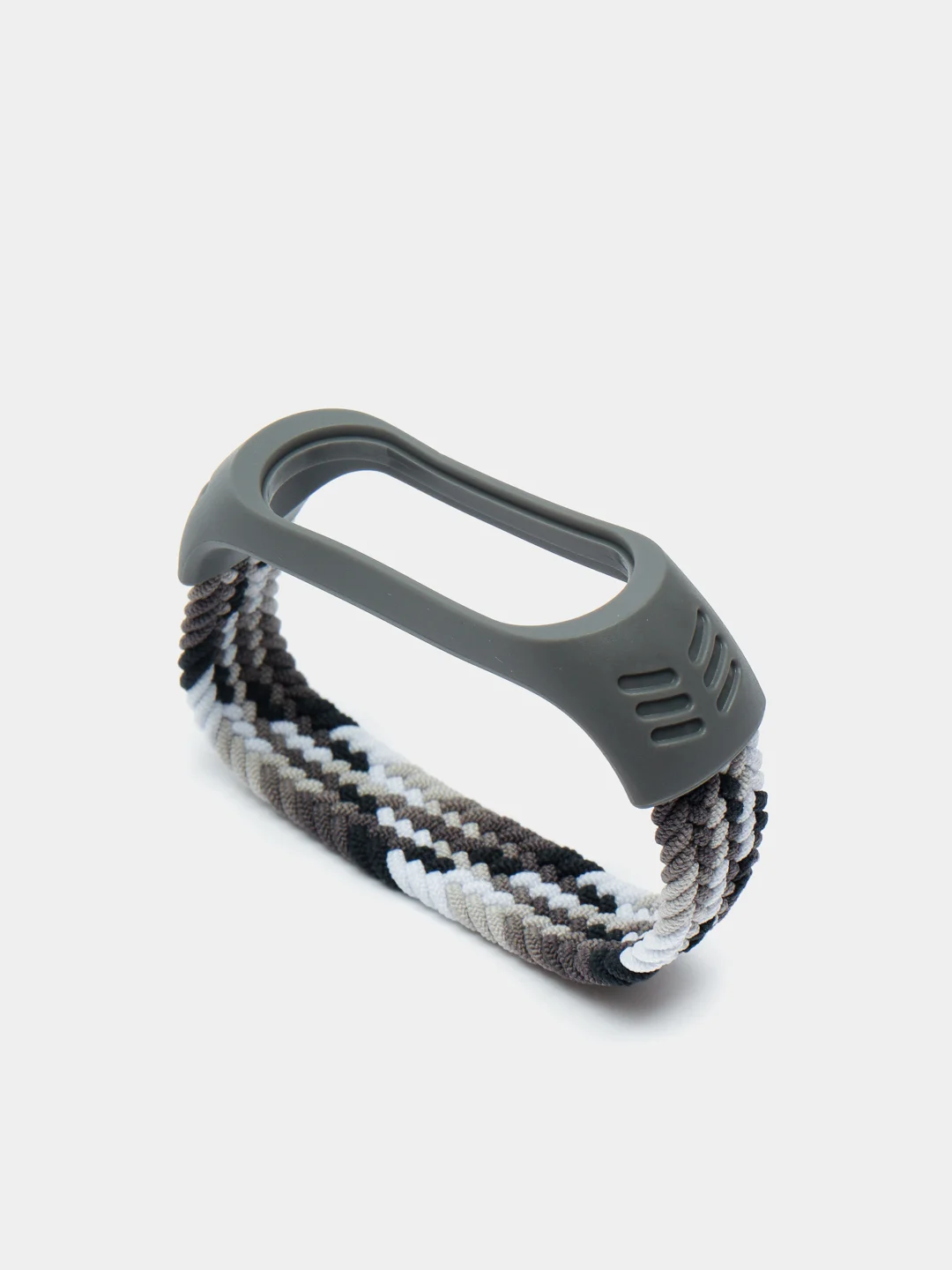 Серый плетеный нейлоновый ремешок / монобраслет для Xiaomi Mi Band 3, 4, 5 и 6