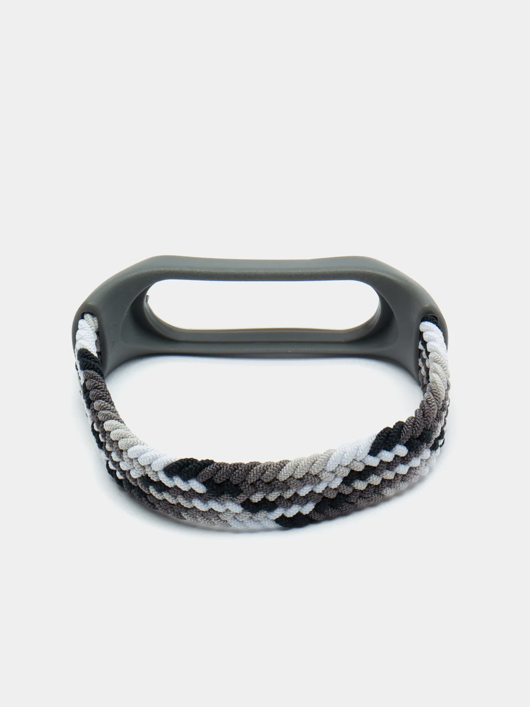 Серый плетеный нейлоновый ремешок / монобраслет для Xiaomi Mi Band 3, 4, 5 и 6