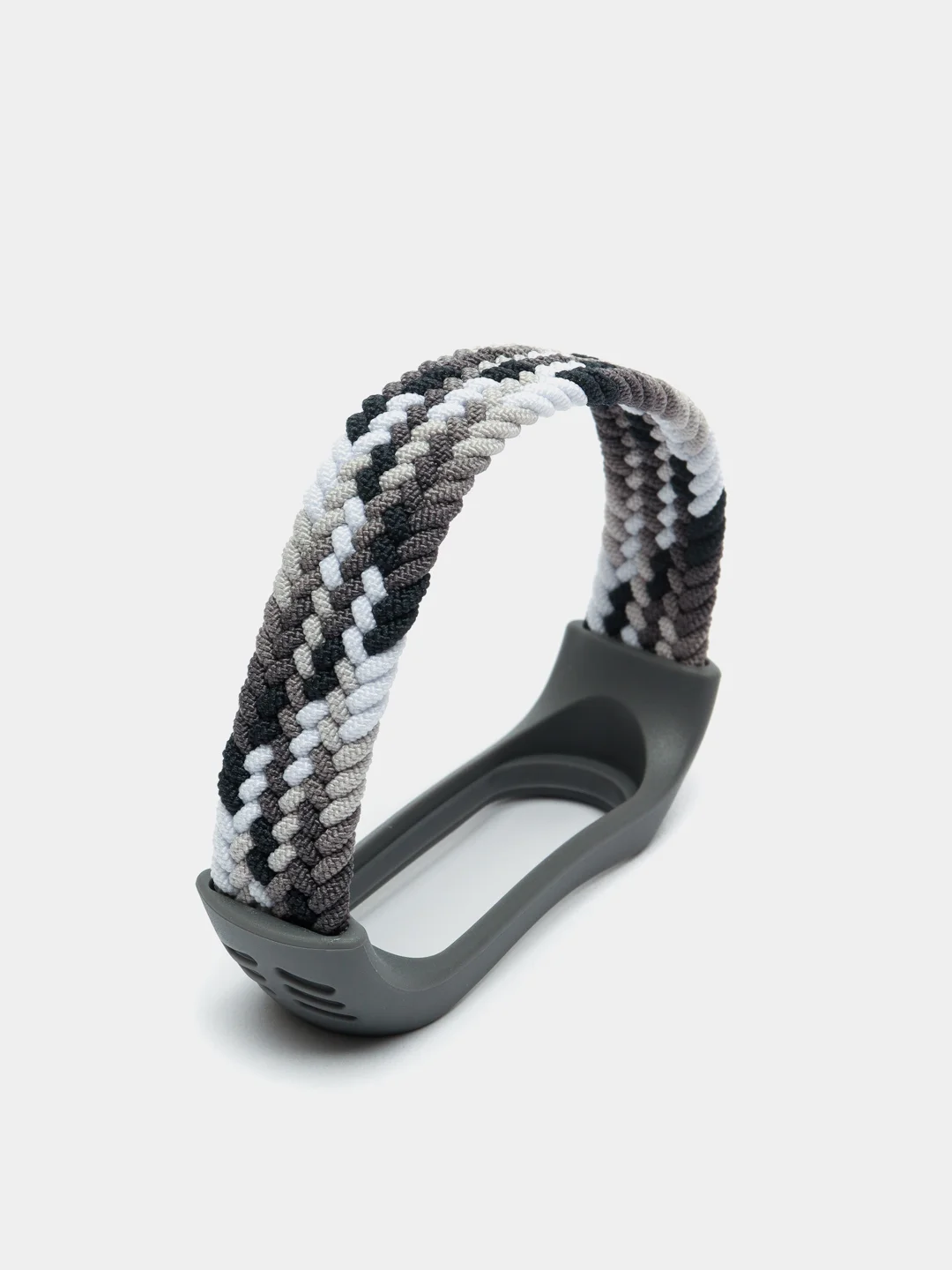 Серый плетеный нейлоновый ремешок / монобраслет для Xiaomi Mi Band 3, 4, 5 и 6