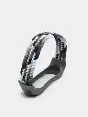 Серый плетеный нейлоновый ремешок / монобраслет для Xiaomi Mi Band 3, 4, 5 и 6