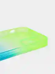 Бирюзовый чехол для iPhone X XS XR 11 12 13 Pro Max mini 7 8 Plus айфон про макс градиентный