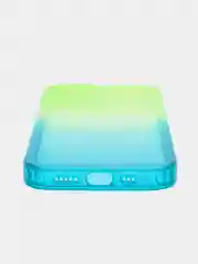Бирюзовый чехол для iPhone X XS XR 11 12 13 Pro Max mini 7 8 Plus айфон про макс градиентный