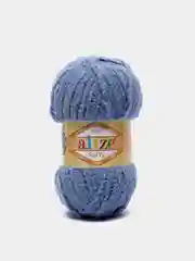 Синий меланж пряжа Alize Softy, 50 г 115 м, 100% полиэстер