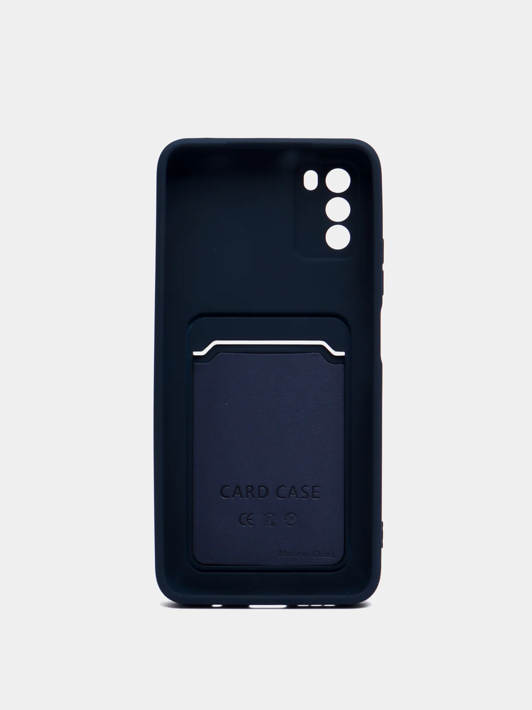 Синий чехол на REDMI 9A / 9C / Note 10 / POCO M3 с карманом для карты и мягкой вставкой