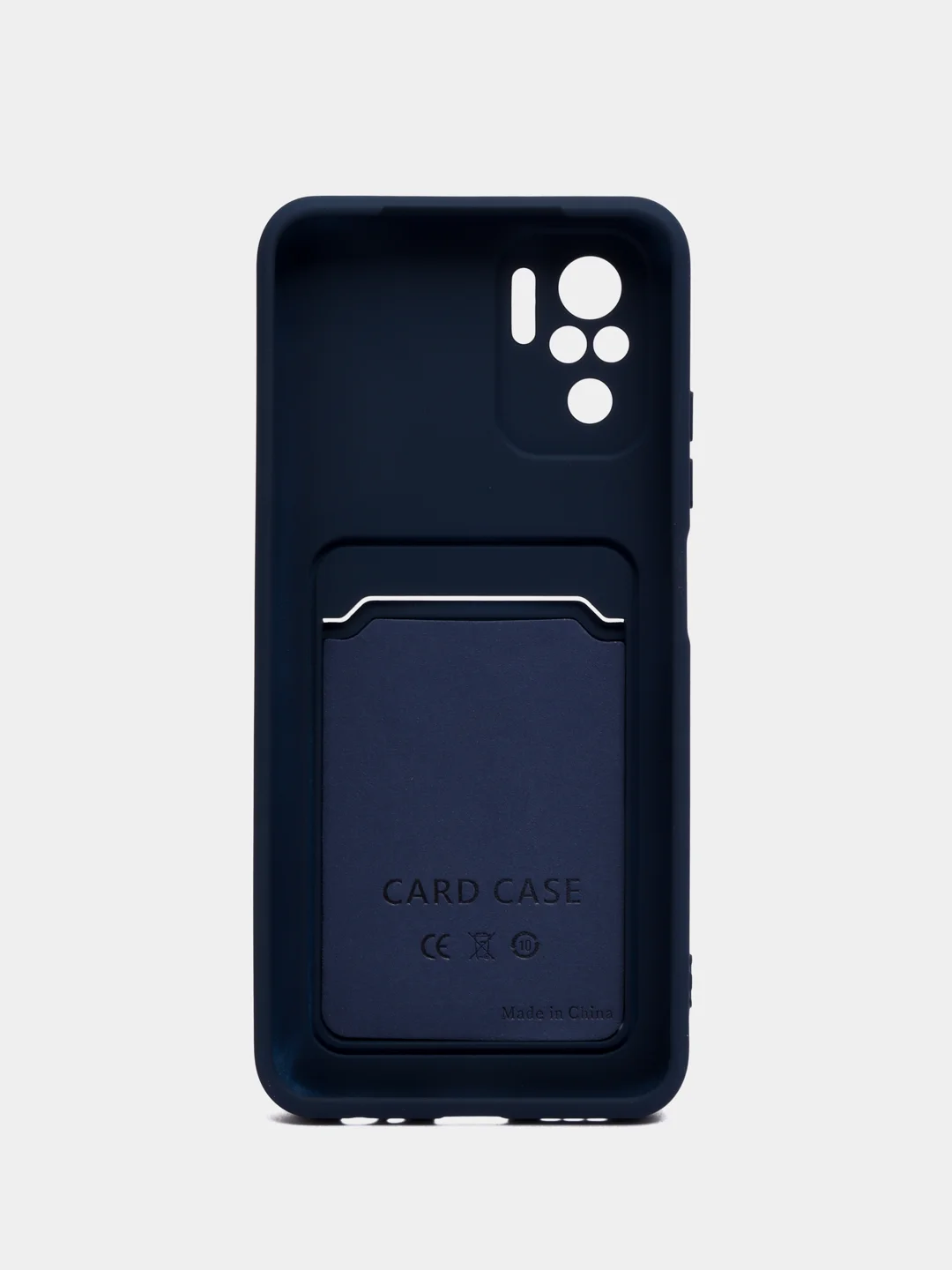 Синий чехол на REDMI 9A / 9C / Note 10 / POCO M3 с карманом для карты и мягкой вставкой