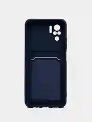 Синий чехол на REDMI 9A / 9C / Note 10 / POCO M3 с карманом для карты и мягкой вставкой