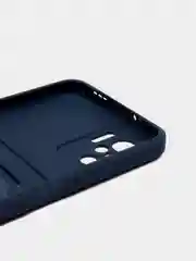 Синий чехол на REDMI 9A / 9C / Note 10 / POCO M3 с карманом для карты и мягкой вставкой