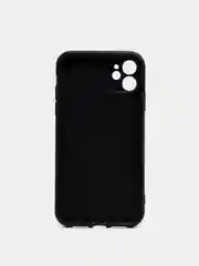 Черный чехол силиконовый для iPhone 11 / 12 Корги SiliconCase