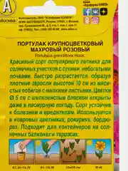 Семена Портулак крупноцветковый Махровый розовый набор 1, 3, 5 уп