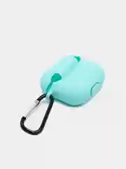 Бирюзовый чехол Apple Airpods 3 с карабином силиконовый аирподс