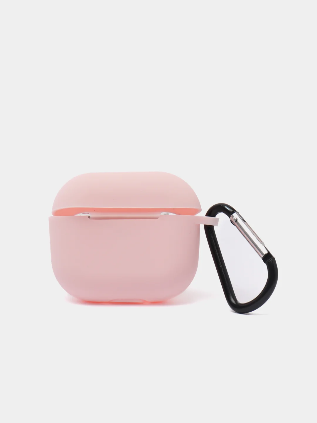 Розовый чехол Apple Airpods 3 с карабином силиконовый аирподс