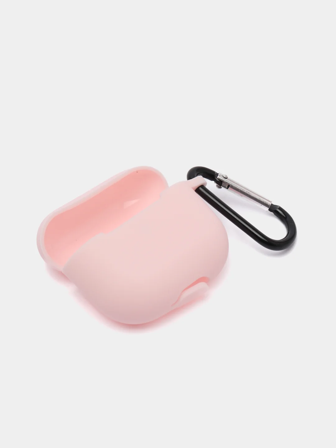 Розовый чехол Apple Airpods 3 с карабином силиконовый аирподс