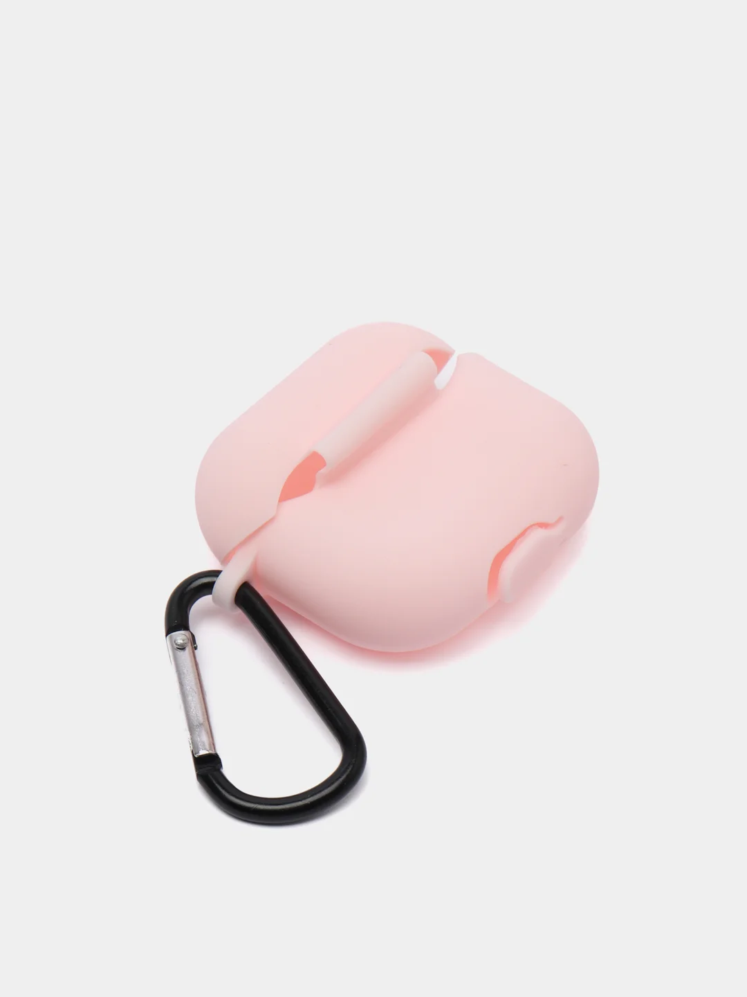 Розовый чехол Apple Airpods 3 с карабином силиконовый аирподс