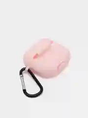 Розовый чехол Apple Airpods 3 с карабином силиконовый аирподс