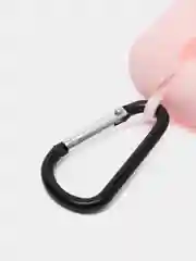 Розовый чехол Apple Airpods 3 с карабином силиконовый аирподс