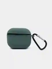 Лесной зеленый чехол Apple Airpods 3 с карабином силиконовый аирподс