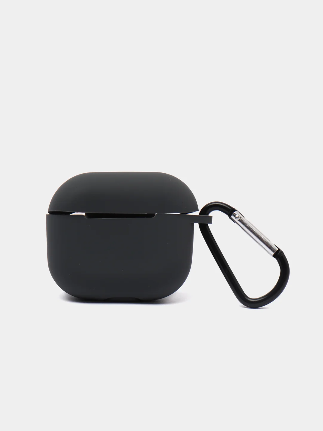Тёмно-серый чехол Apple Airpods 3 с карабином силиконовый аирподс