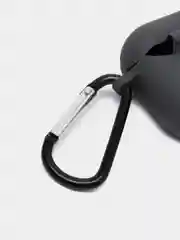 Тёмно-серый чехол Apple Airpods 3 с карабином силиконовый аирподс