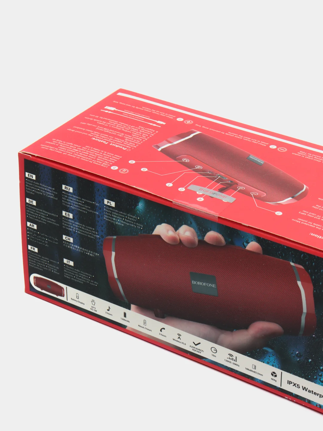 Красный портативная колонка Borofone BR3 Rich Sound Bluetooth