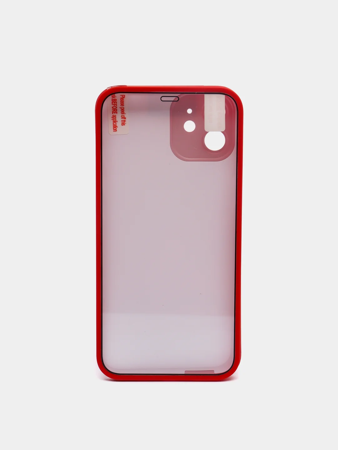 Красный чехол Apple iPhone 12, 12 Pro, 12 Pro Max на 360 градусов с защитой экрана
