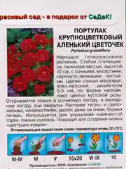 Семена Портулак "Аленький цветочек" набор 1, 3, 5 уп