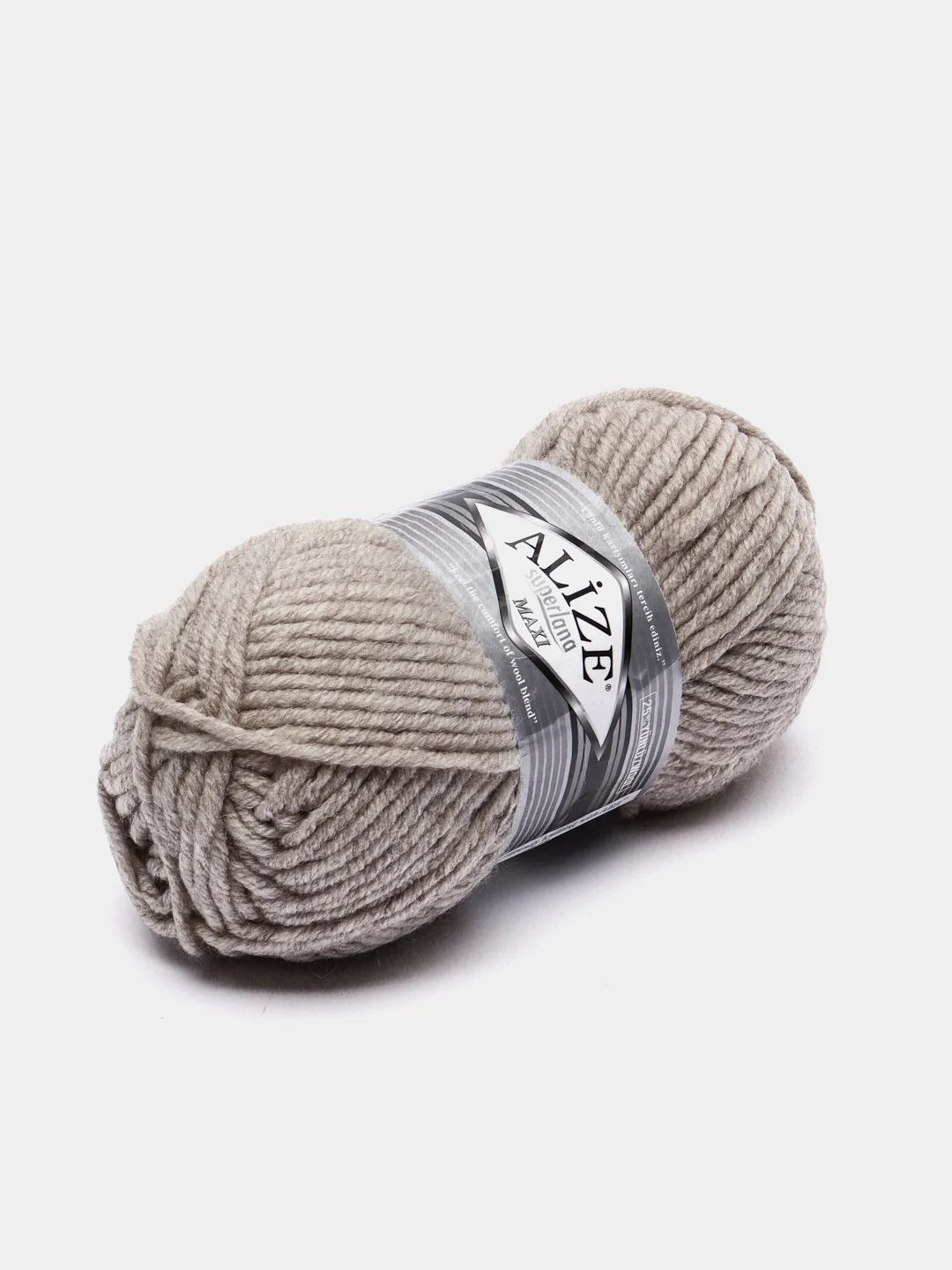 Бежевый меланж шерсть Пряжа Alize Superlana maxi