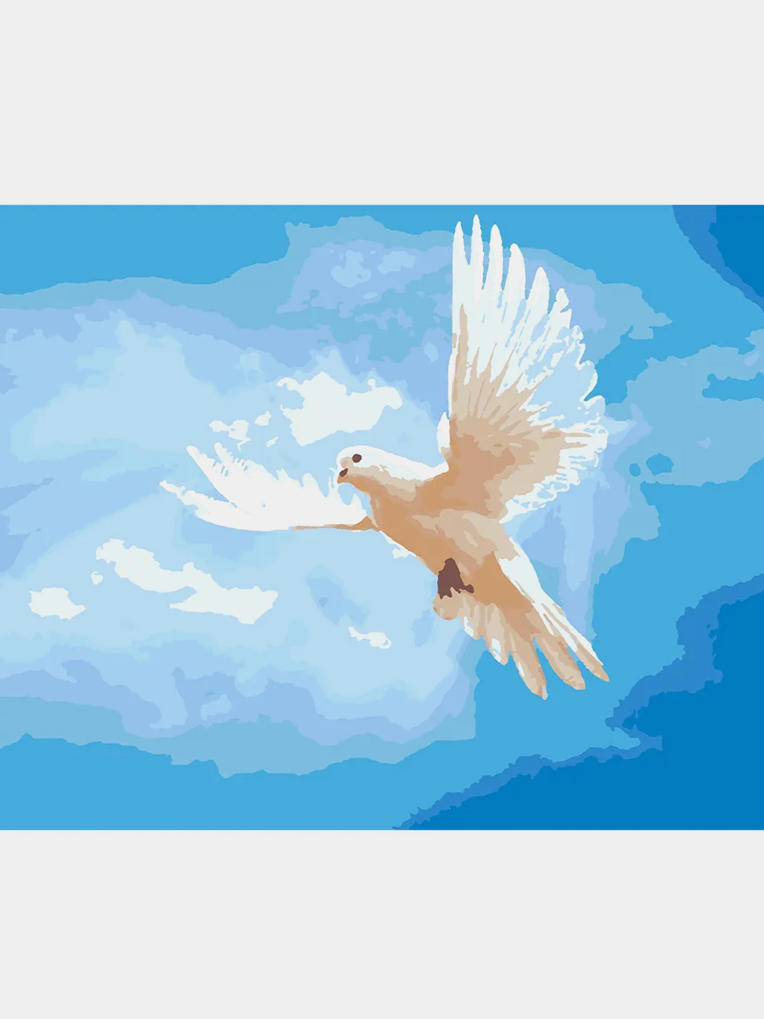 Картина по номерам на холсте с подрамником 50x40 Голубь мира купить по  цене 439 ₽ в интернет-магазине KazanExpress
