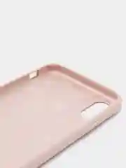 Бежевый чехол на iPhone X, XS, XR, 7, 8, se, 12, 12 Pro, Mini, Max silicone case, закрытый низ, бархат внутри
