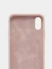 Бежевый чехол на iPhone X, XS, XR, 7, 8, se, 12, 12 Pro, Mini, Max silicone case, закрытый низ, бархат внутри