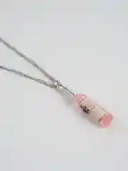 Коралловый цепочка с подвеской "Бутылочка"