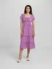 Фиолетовый платье женское летнее, в мелкий цветочек