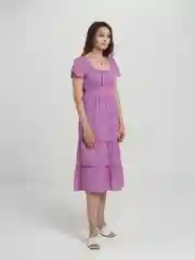 Фиолетовый платье женское летнее, в мелкий цветочек