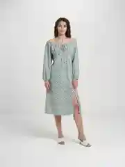 Зеленый женское летнее платье