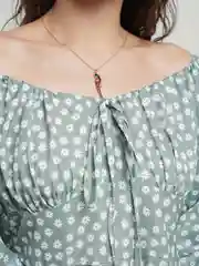 Зеленый женское летнее платье
