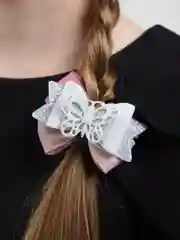 Бежевый бантики для волос, 2 штуки