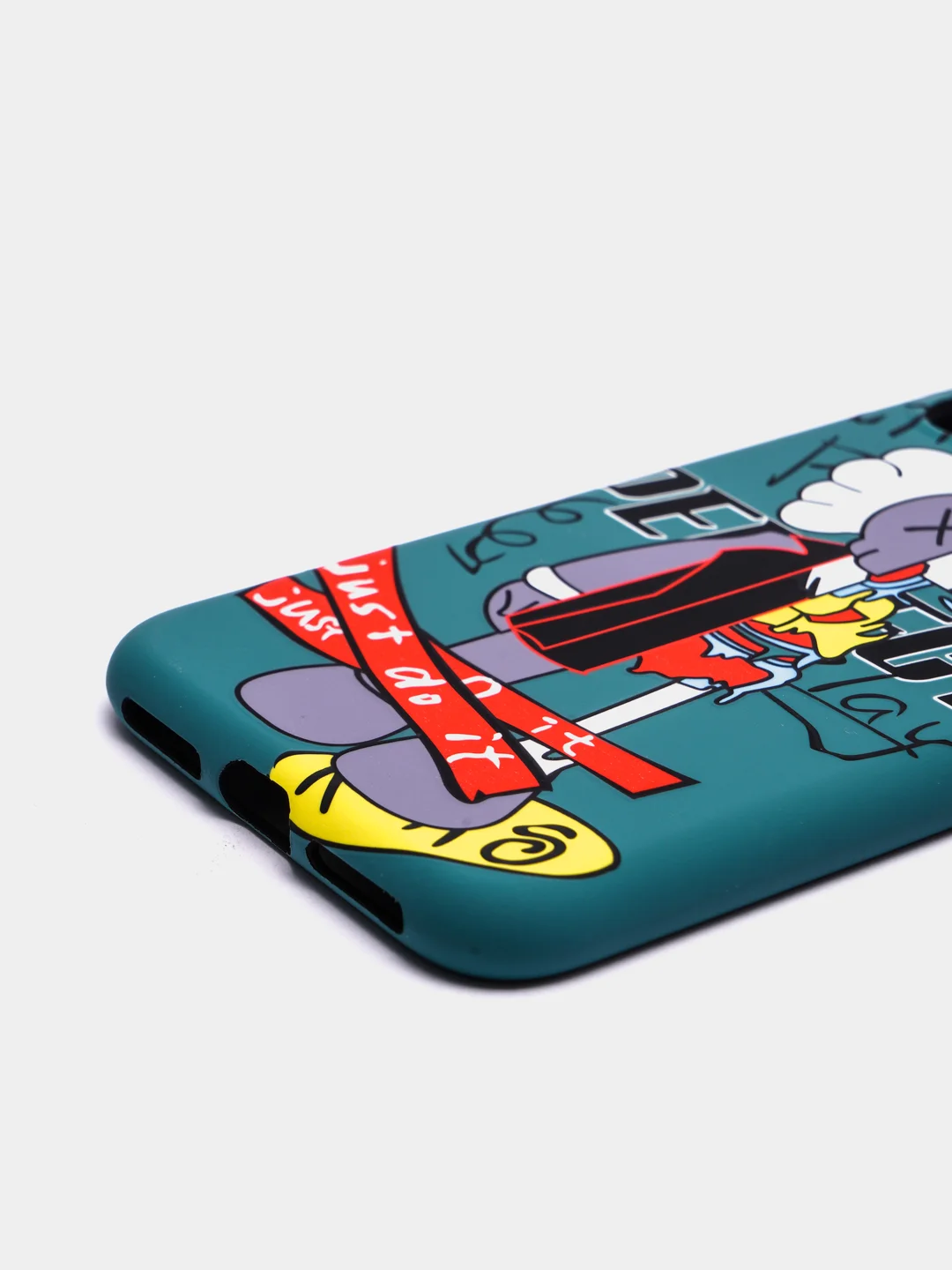 Зеленый светящийся чехол-накладка LUXO для iPhone XS с флуоресцентным рисунком KAWS