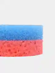 Голубой губка фигурная,  двусторонняя, массажная для тела, бани, душа