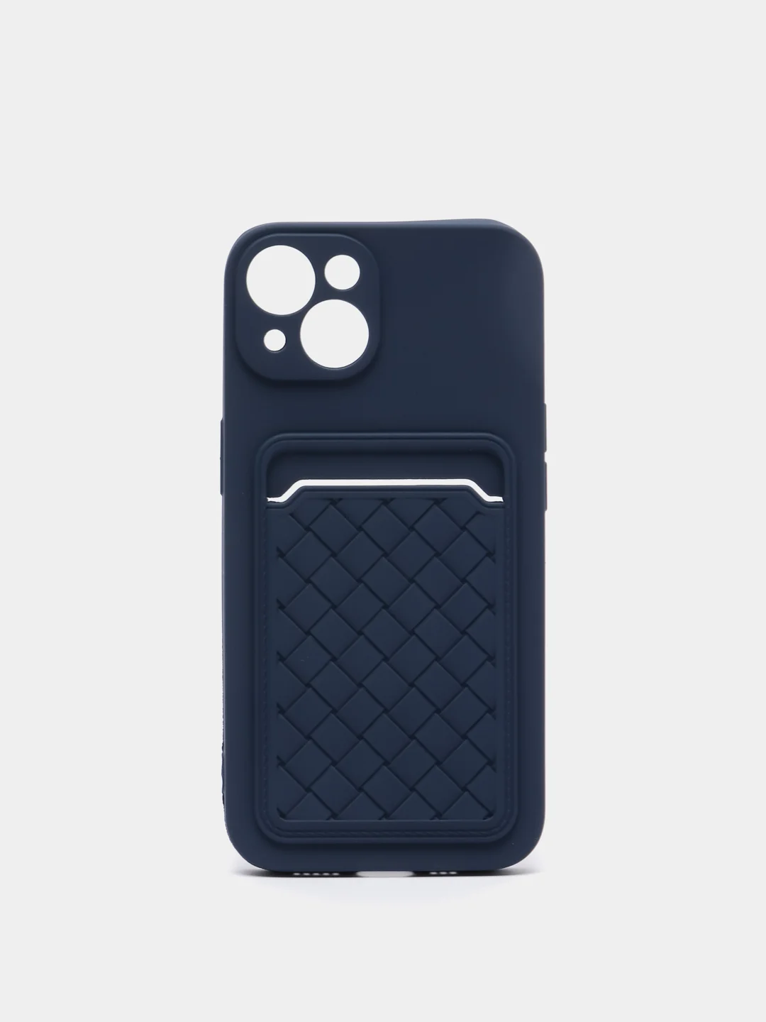 Синий чехол с карманом для карты и мягкой вставкой для iPhone 13, 13 Pro, 13 Pro Max