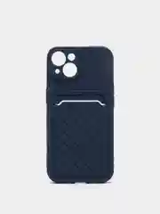 Синий чехол с карманом для карты и мягкой вставкой для iPhone 13, 13 Pro, 13 Pro Max