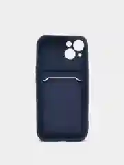 Синий чехол с карманом для карты и мягкой вставкой для iPhone 13, 13 Pro, 13 Pro Max