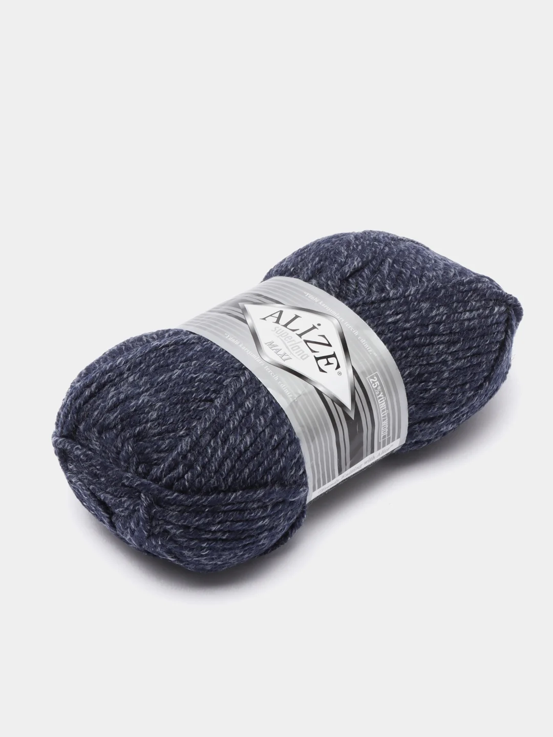 Темно-синий пряжа Alize Superlana Maxi 75% Акрил 25% Шерсть 100г 100м