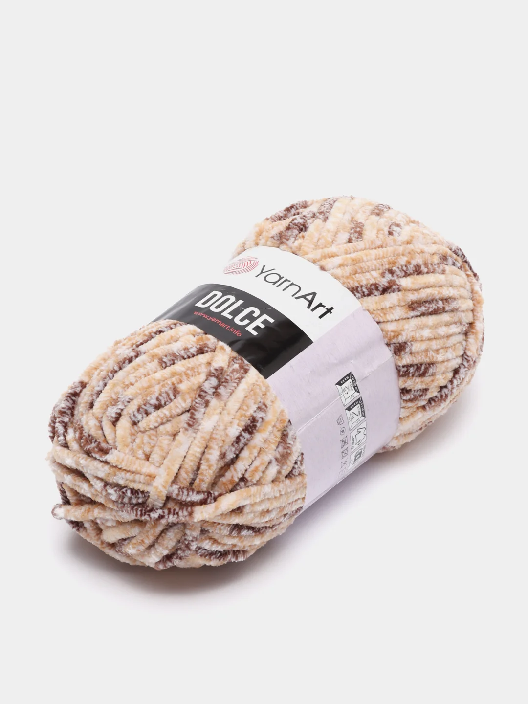 Светло-бежевый пряжа Плюшевая YarnArt Dolce 100% Микрополиэстер 100г 120м (Велюровая ЯрнАрт Долче)