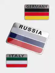 Наклейка флаг алюминий на авто