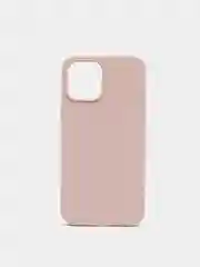 Бежевый чехол на iPhone X, XS, XR, 7, 8, se, 12, 12 Pro, Mini, Max silicone case, закрытый низ, бархат внутри