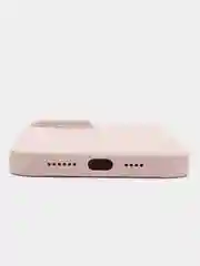 Бежевый чехол на iPhone X, XS, XR, 7, 8, se, 12, 12 Pro, Mini, Max silicone case, закрытый низ, бархат внутри