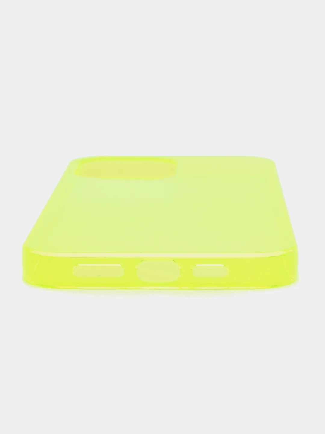 Желтый чехол защитный силиконовый плотный с закрытым низом для iPhone 13 / Pro / Pro Max / mini