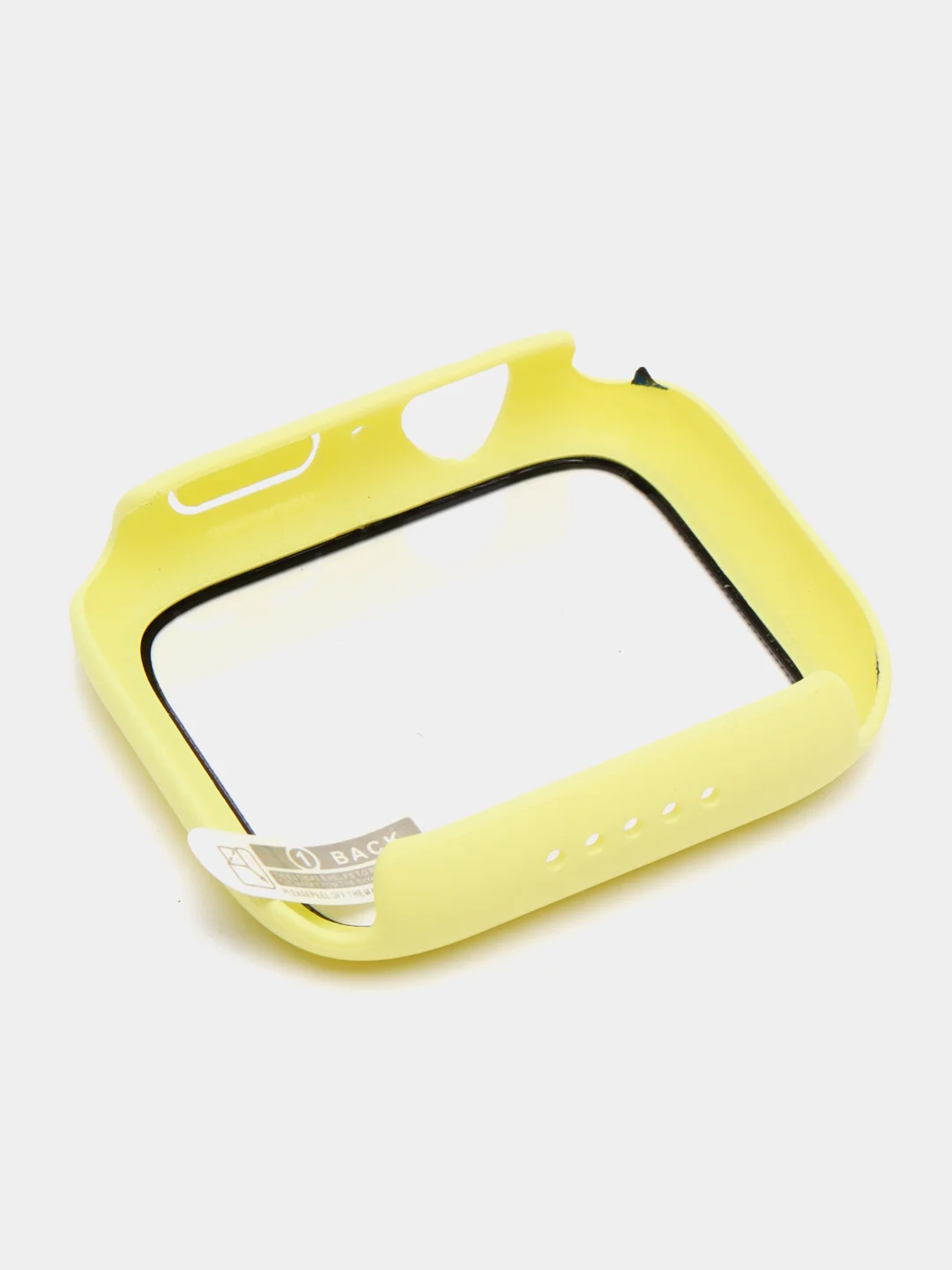 Лимонный бампер с защитным стеклом для Apple Watch 38/40/41/42/44/45/49